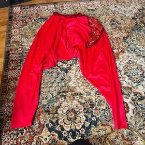 Vintage red sequin harem pants